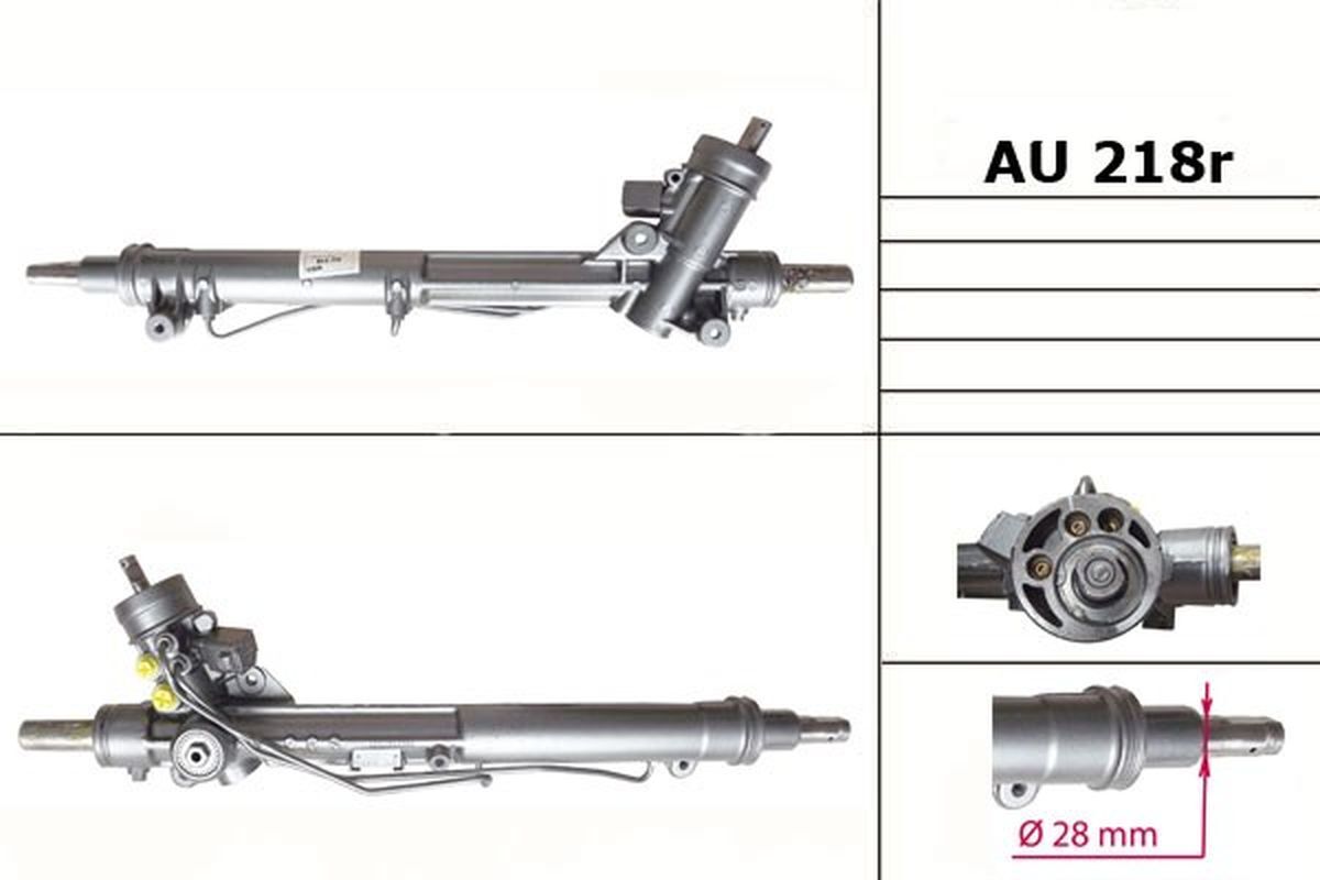 

Рулевая рейка ZF PSGAU218R AUDI A6 C5 ZF квадратный датчик 1997-2004, Allroad 2000-2005, PSGAU218R