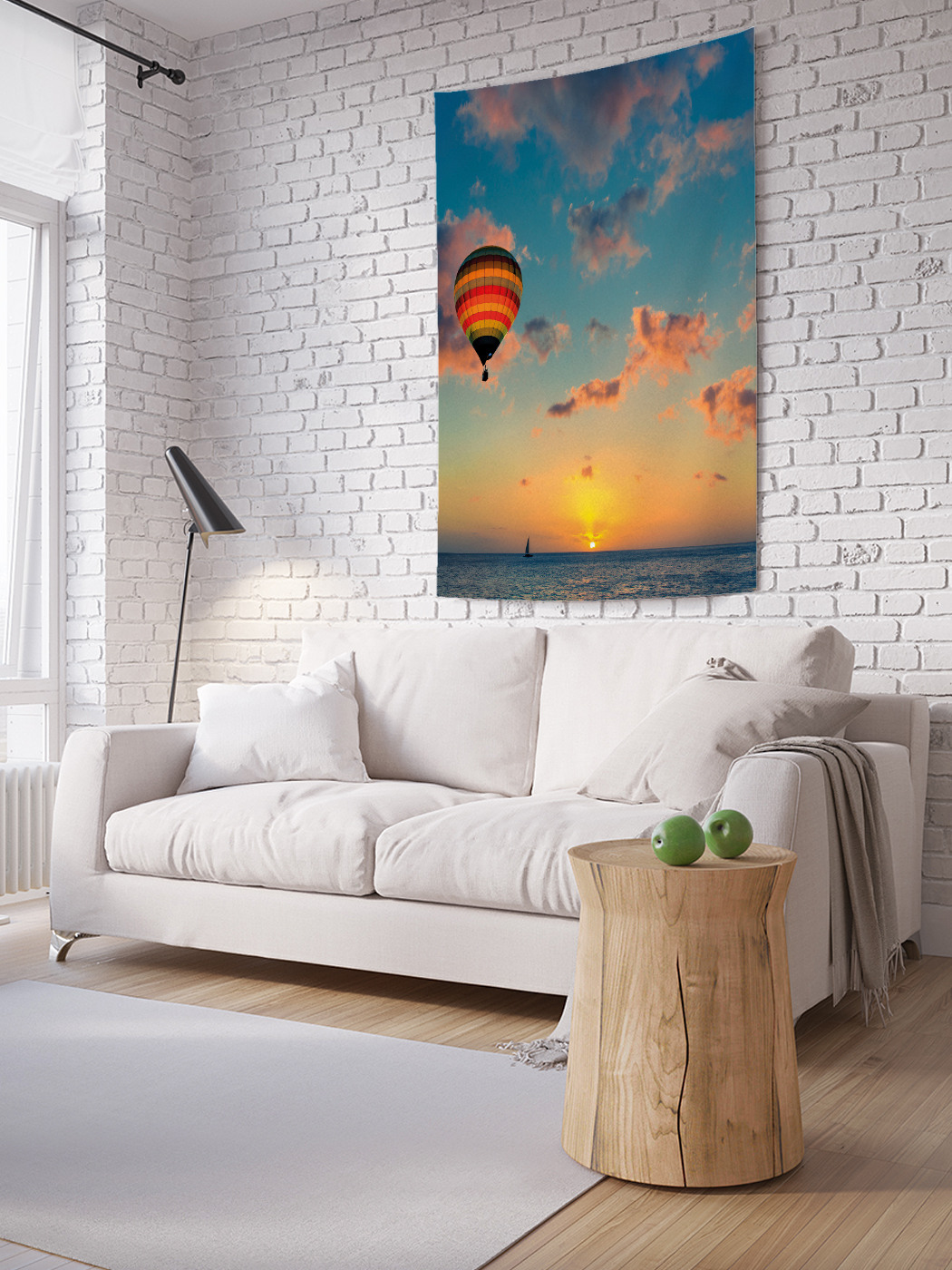 

Вертикальное фотопанно на стену JoyArty Воздушный шар в небе 150x200 см, Воздушный шар в небе