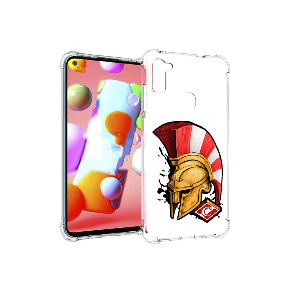 

Чехол MyPads Tocco для Samsung Galaxy M11 ФК спартак шлем (PT147121.487.185), Прозрачный, Tocco