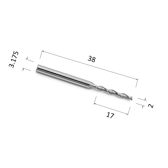 Фреза спиральная двухзаходная DJTOL A2LX3.217 для станка ЧПУ