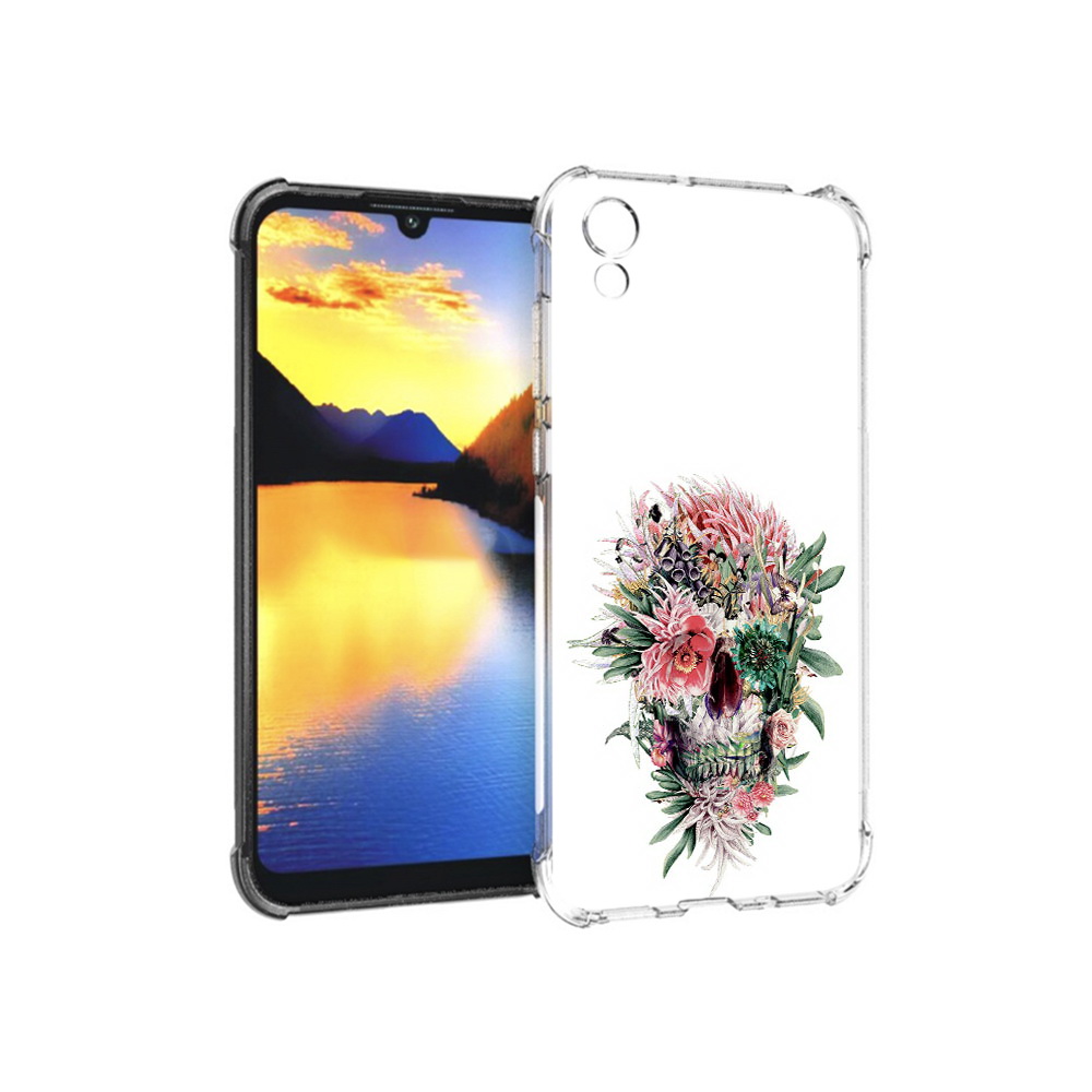 

Чехол MyPads Tocco для Huawei Y5 череп из цветов, Прозрачный, Tocco