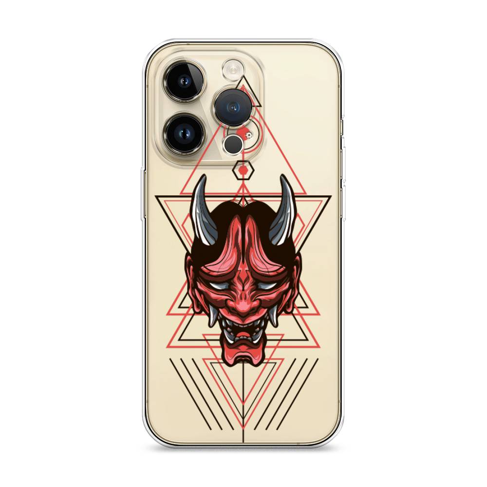 

Чехол для Apple iPhone 14 Pro "Hanya Oni mask", Серый;красный;черный, 15250-4