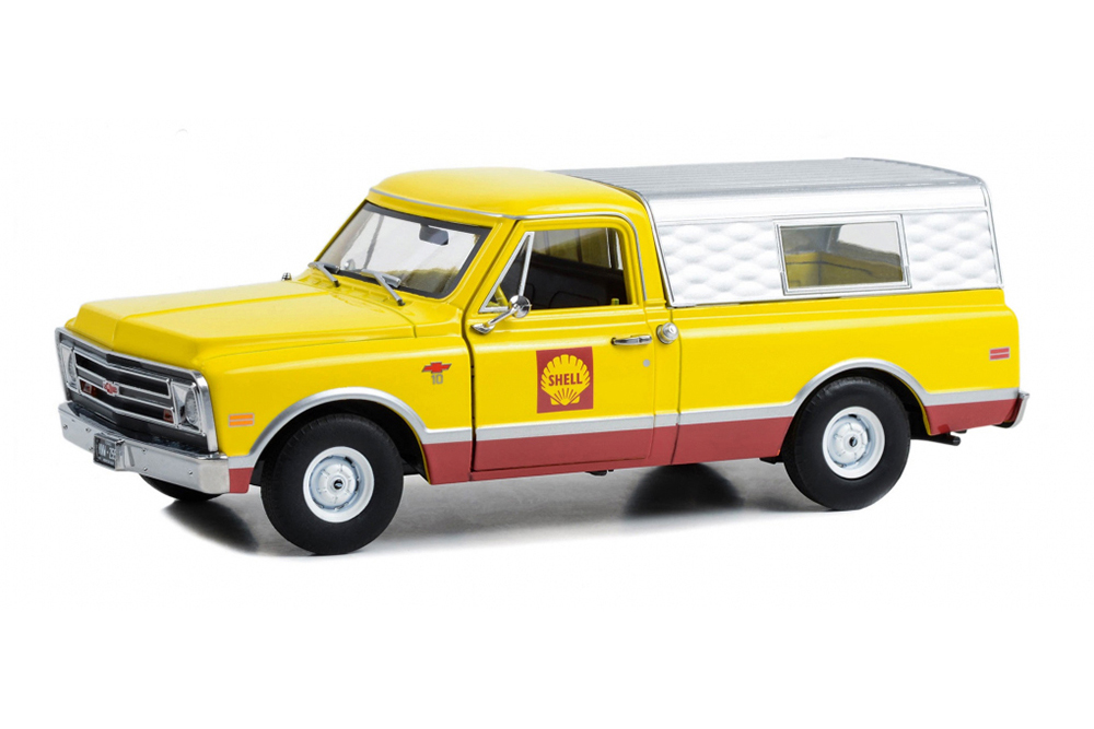

Модель коллекционная GREENLIGHT Chevrolet C-10 пикап с кунгом "shell oil" 1968, Желтый