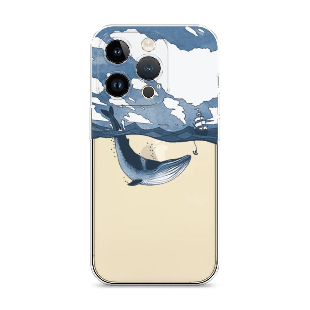 

Чехол на Apple iPhone 14 Pro "Большой кит", Синий, 15250-1
