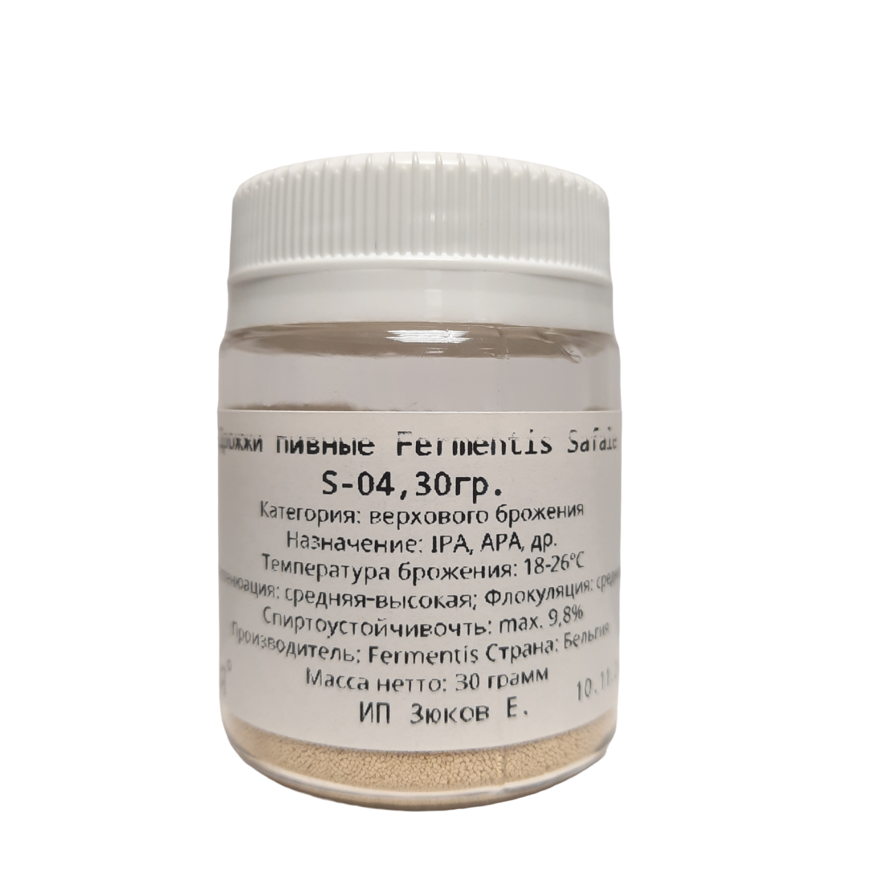

Дрожжи пивные Fermentis Safale S-04, 30г, Fermentis S-04