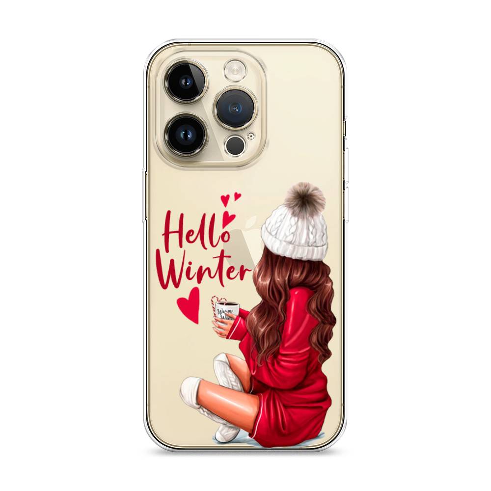 

Чехол для Apple iPhone 14 Pro "Hello winter", Красный;белый;коричневый, 15250-5