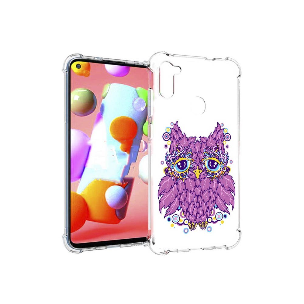 

Чехол MyPads Tocco для Samsung Galaxy M11 Розовая сова (PT147121.487.147), Прозрачный, Tocco