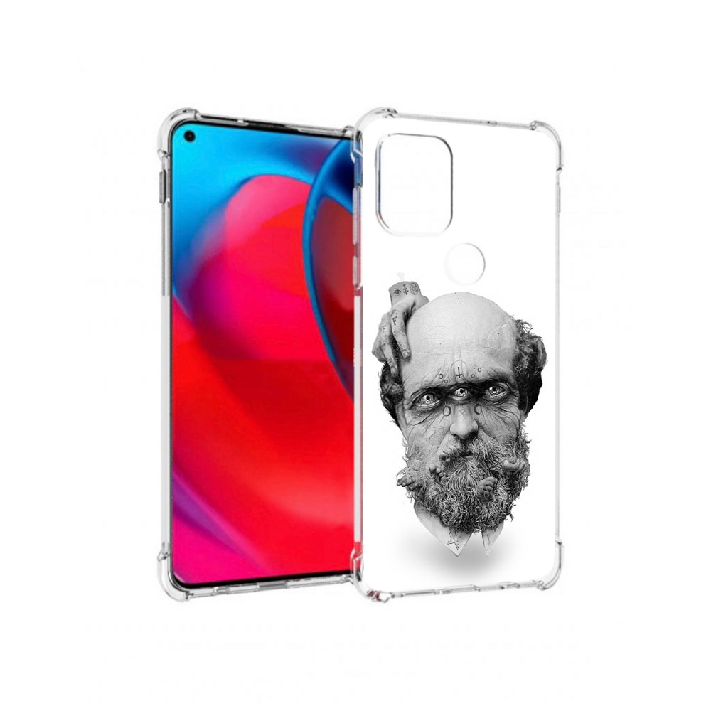 

Чехол MyPads Tocco для Motorola Moto G страшный бородатый мужчина абстракция, Прозрачный, Tocco