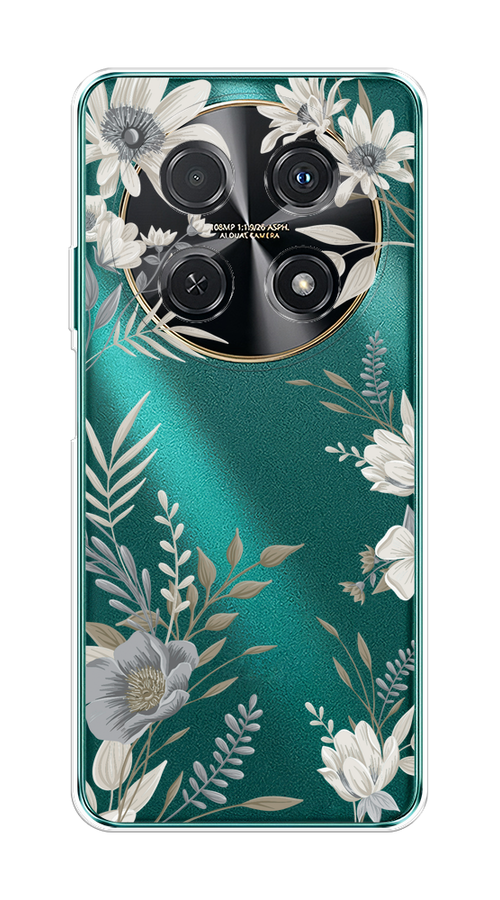 

Чехол на Huawei Nova 12i "Цветы сепия", Серый;прозрачный;зеленый;белый, 6123950-1