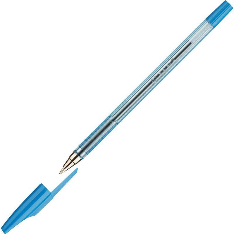 Ручка шариковая Beifa AA 927 (05мм, синий цвет чернил, корпус прозрачный) 50шт (AA927-BL)
