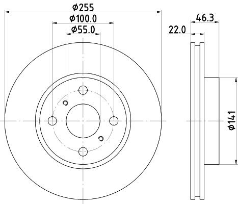

Диск тормозной NISSHINBO nd1050k