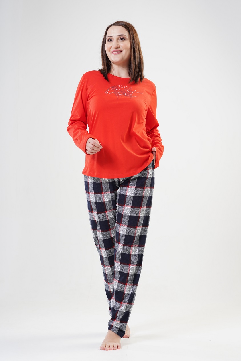 

Пижама женская VIENETTA 203151_0560 красная 3XL, Красный, 203151_0560