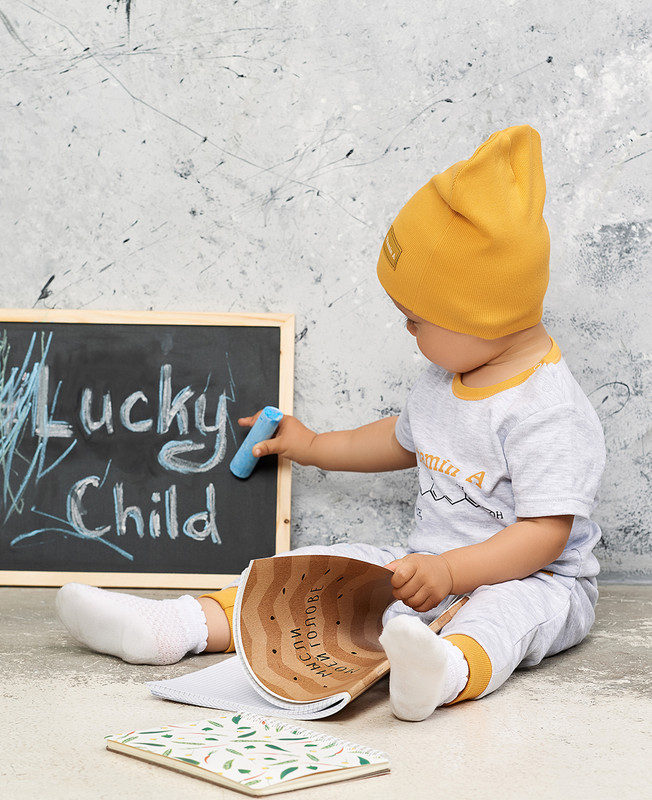 

Комплект детский: шапка 2 шт. Lucky Child 38-9-2шт-52, Разноцветный, 38-9/2шт