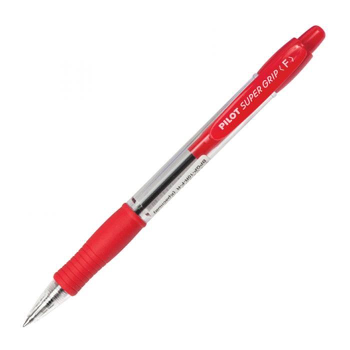 

Ручка шариковая автоматическая Pilot Super Grip (0,32мм, красный) 12шт