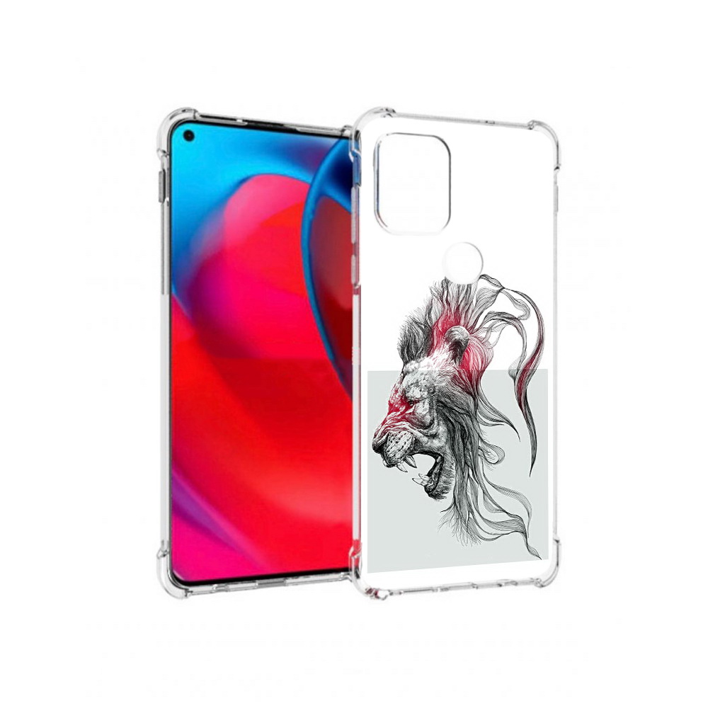 

Чехол MyPads Tocco для Motorola Moto G разъяренный лев (PT227067.359.576), Прозрачный, Tocco