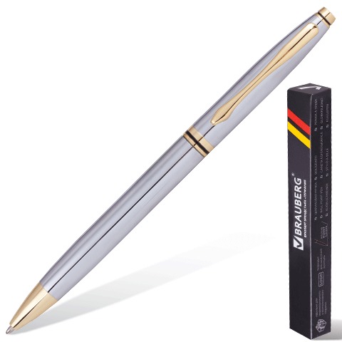 

Ручка шариковая автоматическая Brauberg De luxe Silver (бизнес-класса) 25шт