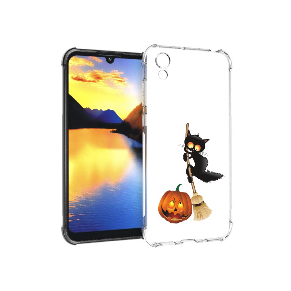

Чехол MyPads Tocco для Huawei Y5 хэлуинский котик, Прозрачный, Tocco