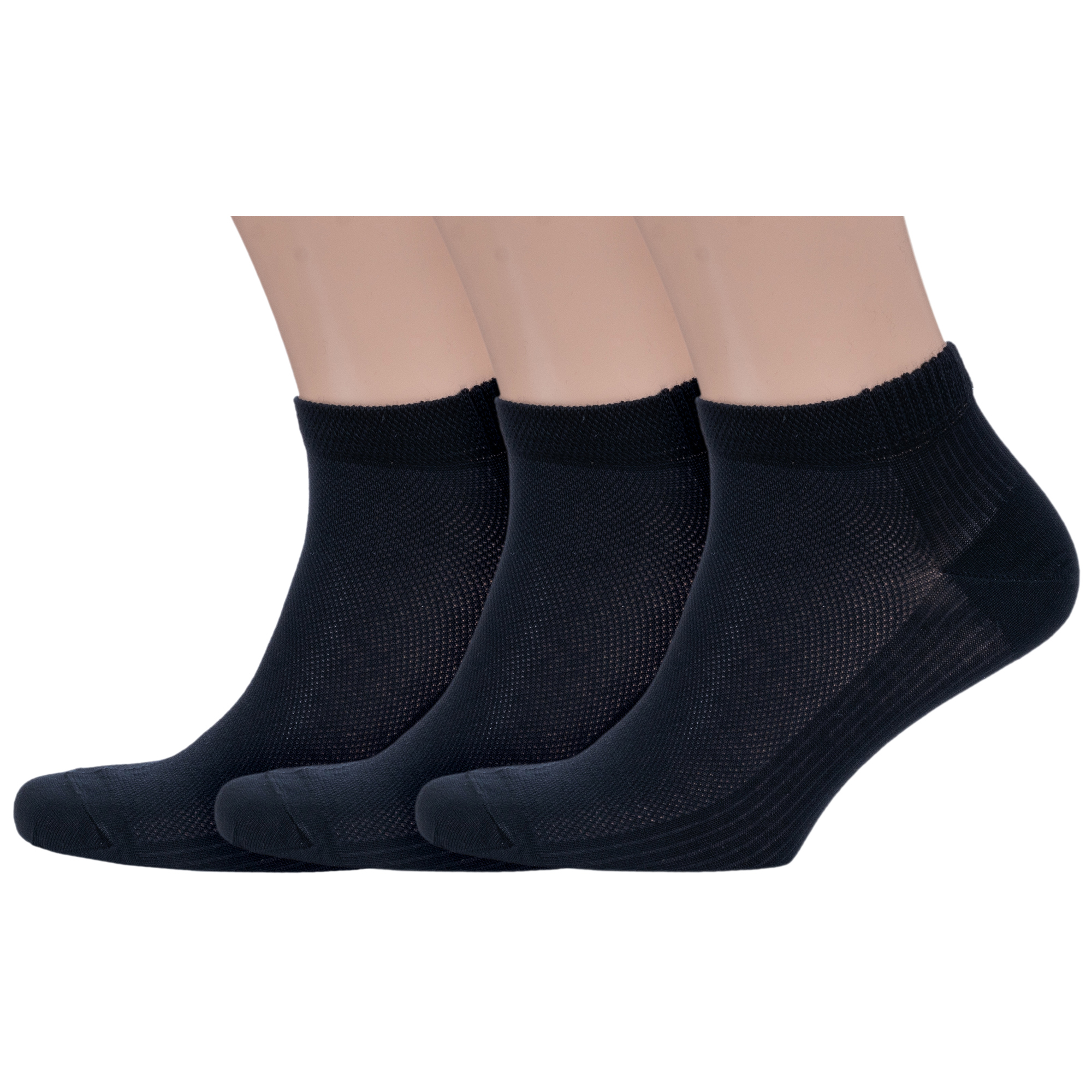 

Комплект носков мужских Grinston socks 3-15D10 черных 25, Черный, 3-15D10