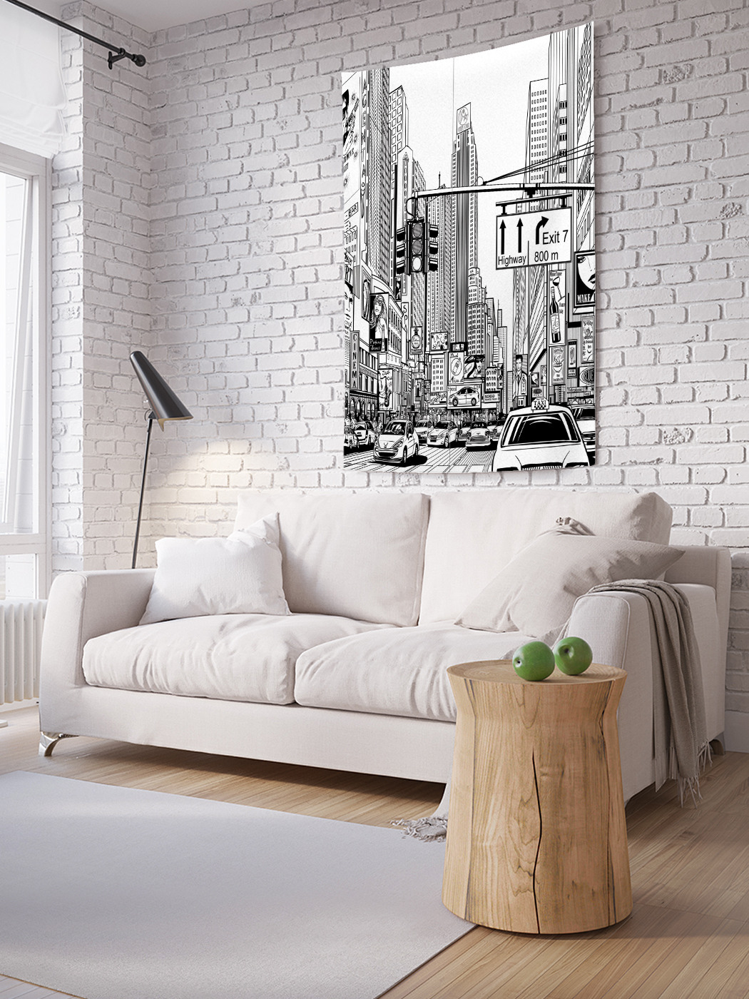 

Вертикальное фотопанно на стену JoyArty Город в серости 150x200 см, Город в серости