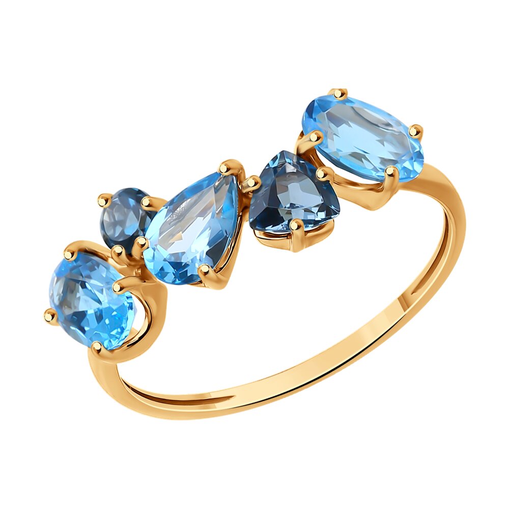 

Кольцо из красного золота с топазом р. , SOKOLOV 716969, 716969