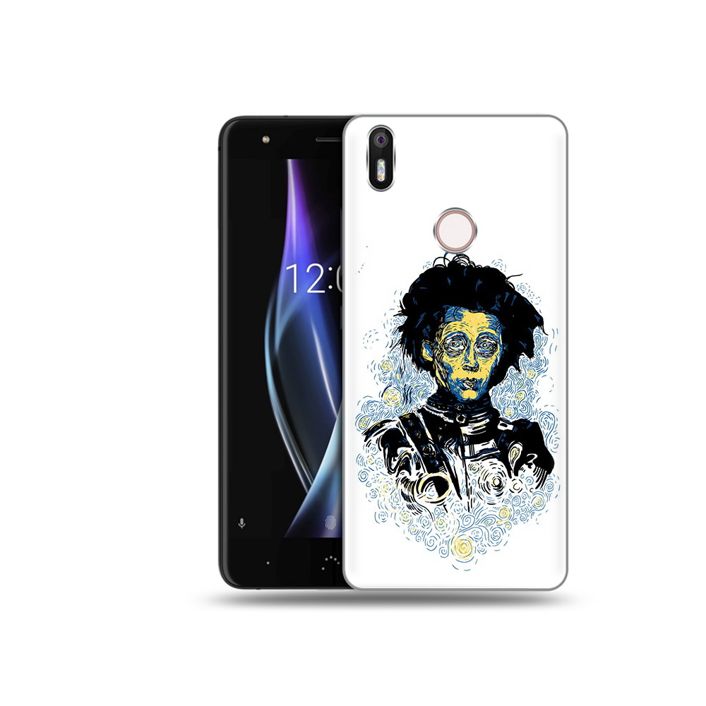 

Чехол MyPads Tocco для BQ Aquaris X парень черно-белый абстракция, Прозрачный, Tocco