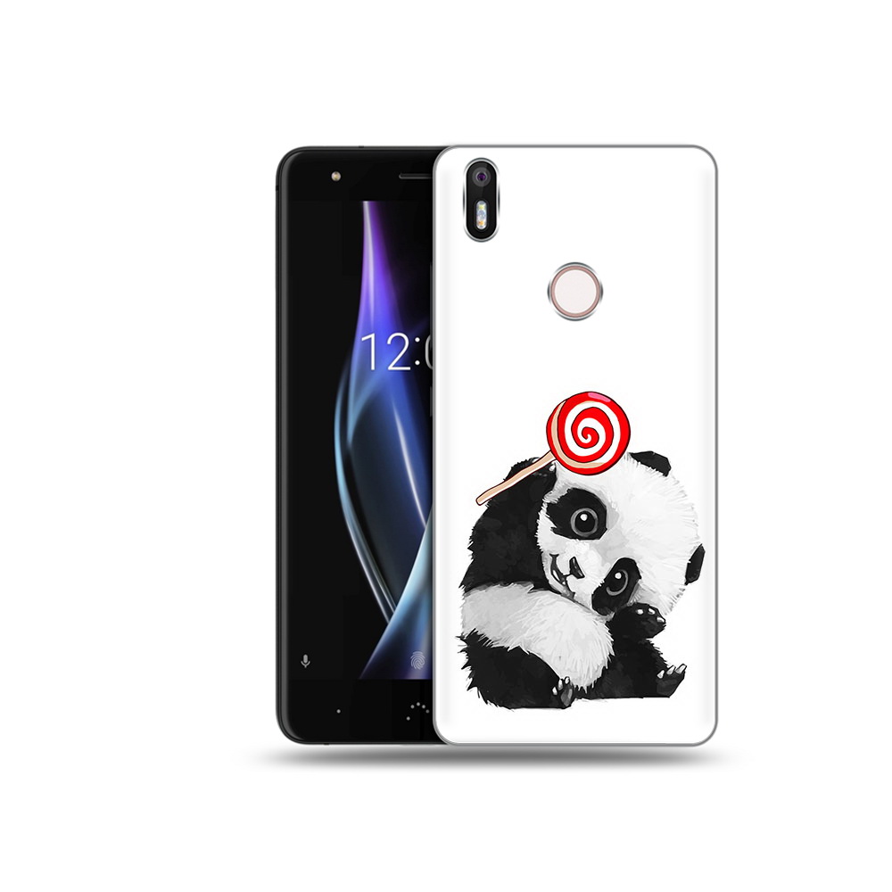 

Чехол MyPads Tocco для BQ Aquaris X панда с леденцом, Прозрачный, Tocco