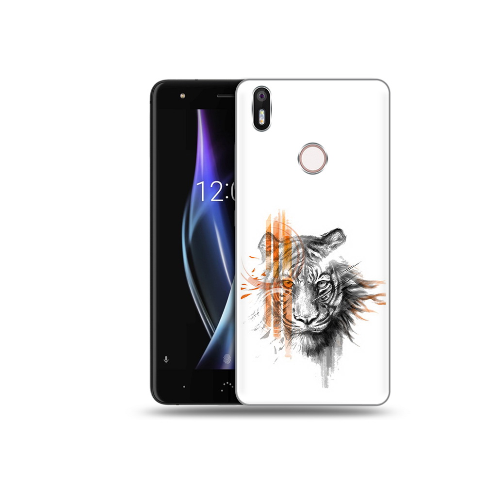 

Чехол MyPads Tocco для BQ Aquaris X огненный тигр, Прозрачный, Tocco