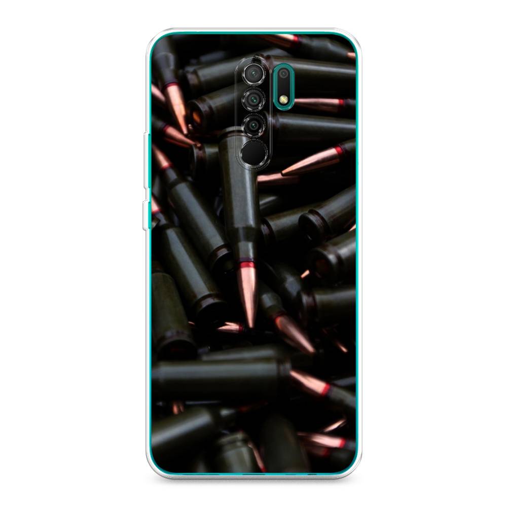 

Чехол Awog на Xiaomi Redmi 9 "Пули черные", Разноцветный, 38350-5