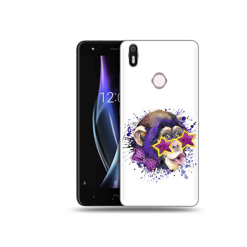 

Чехол MyPads Tocco для BQ Aquaris X обезьяна в очках, Прозрачный, Tocco
