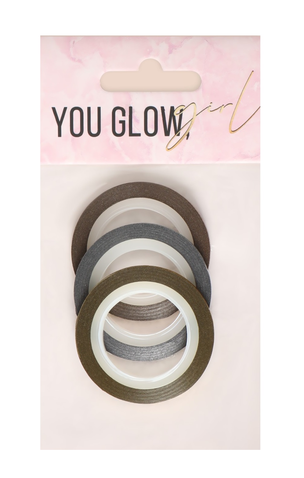 

Ленты клеевые для декора YOU GLOW, с блёстками, 3 шт, 3 мм, 18 м 6247947