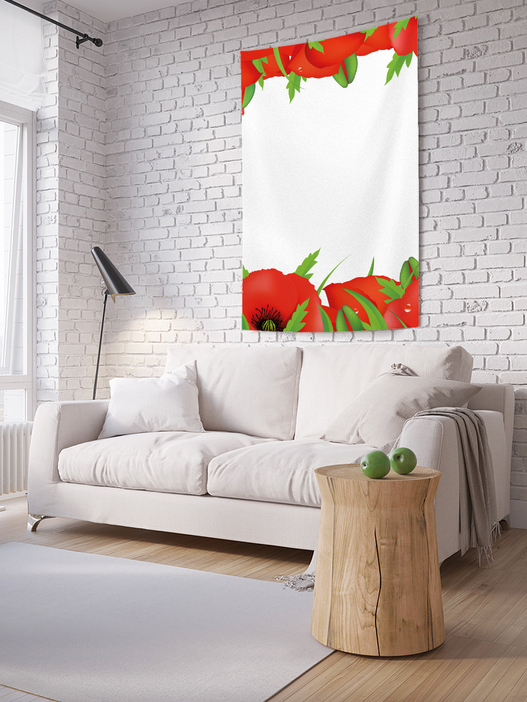 

Вертикальное фотопанно на стену JoyArty Маковый край 100x150 см, Маковый край