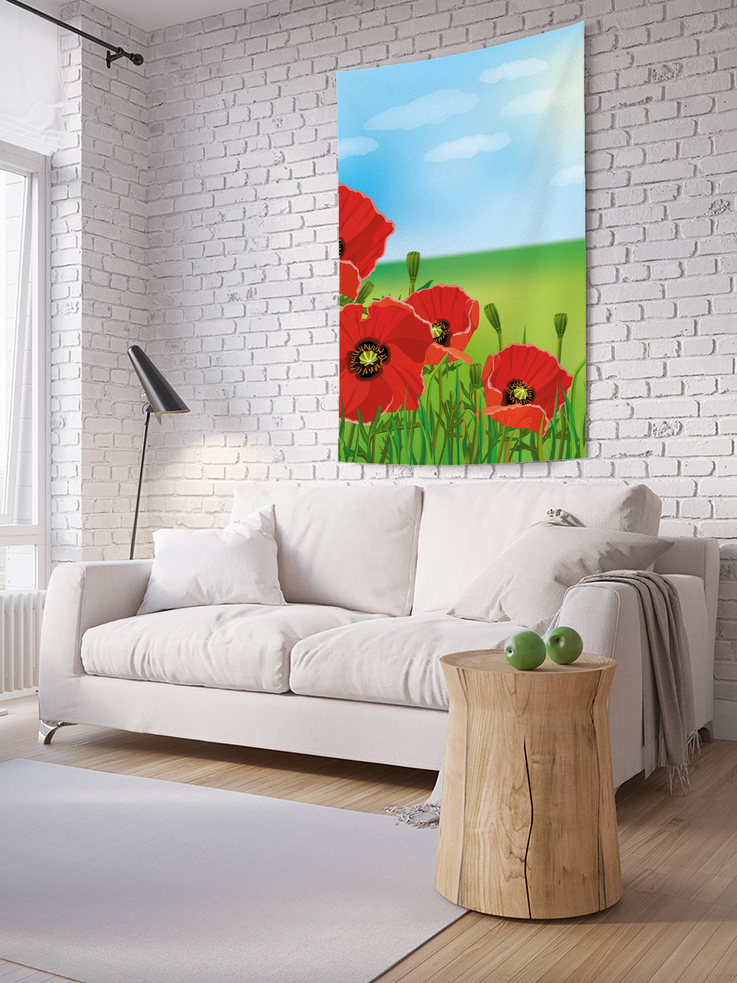 

Вертикальное фотопанно на стену JoyArty Маки в поле 100x150 см, Маки в поле