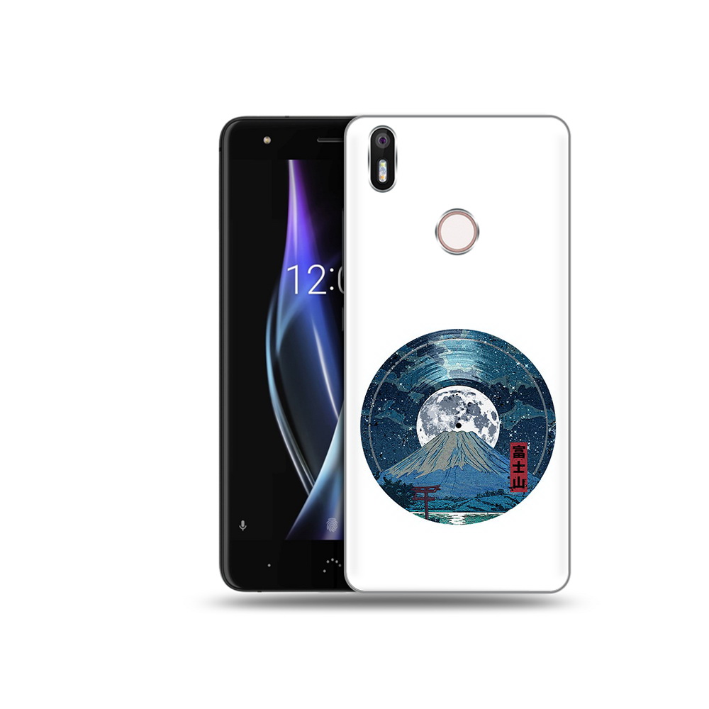 

Чехол MyPads Tocco для BQ Aquaris X нарисованная виниловая гора с луной, Прозрачный, Tocco