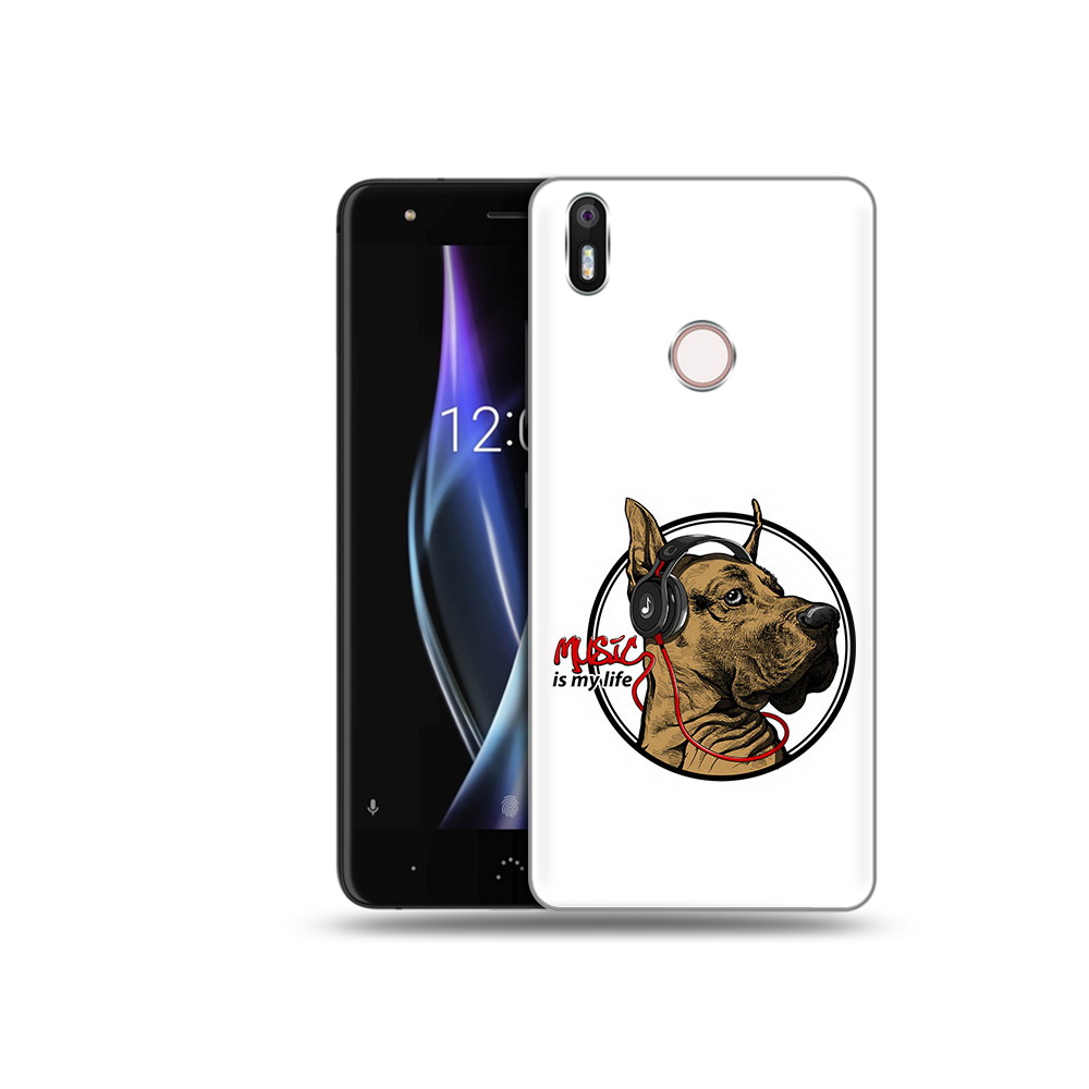 

Чехол MyPads Tocco для BQ Aquaris X музыкальная собака, Прозрачный, Tocco