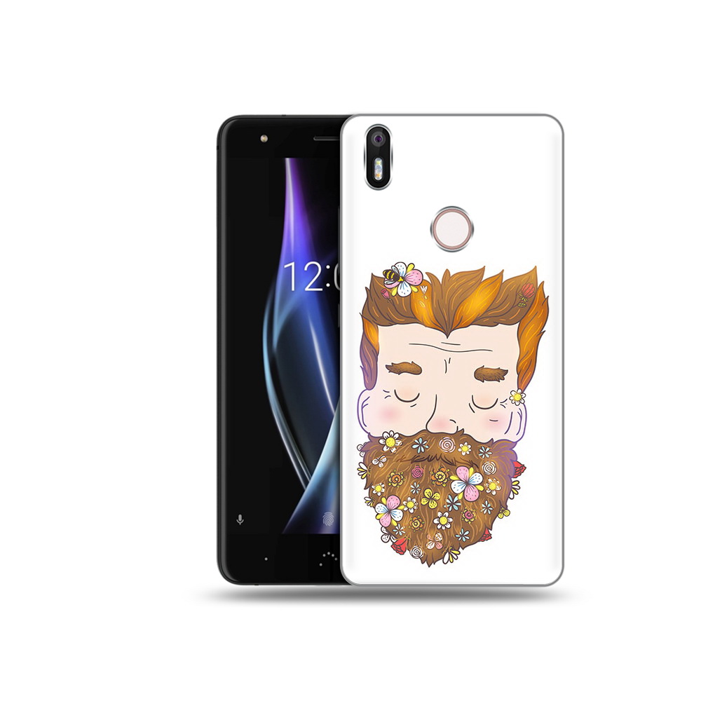 

Чехол MyPads Tocco для BQ Aquaris X мужчина с цветами в бороде, Прозрачный, Tocco