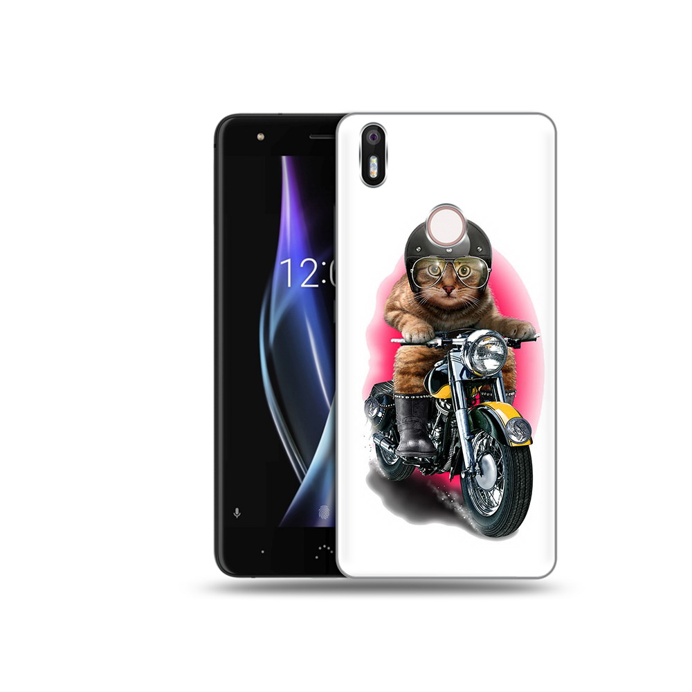 

Чехол MyPads Tocco для BQ Aquaris X мото-кот, Прозрачный, Tocco