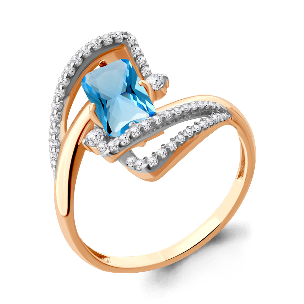 

Кольцо из серебра с фианитом Aquamarine Aquamarine 6579792А_925_з р. 18, 6579792А_925_з
