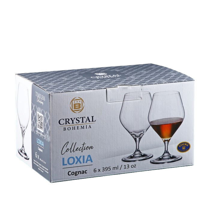 

Набор стаканов для коньяка Loxia, 395 мл, 6 шт, Прозрачный