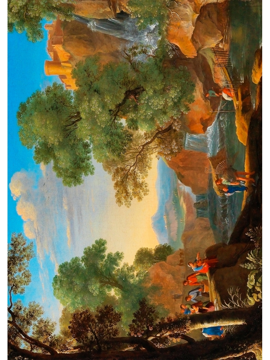 

Постер DRABS A3 Герман ван Сваневельт - Скалистый пейзаж с фигурами,рыбачащими у ручья