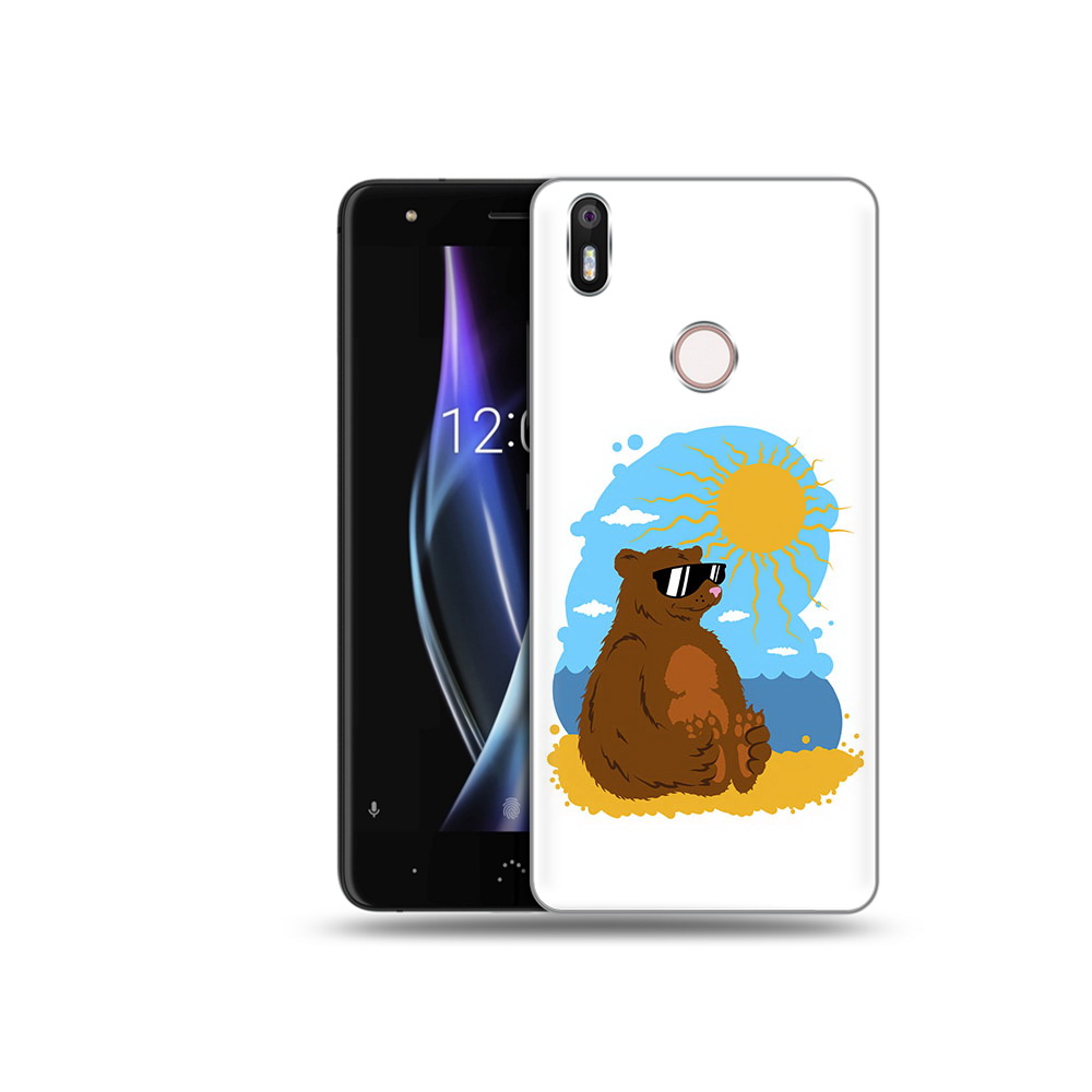 

Чехол MyPads Tocco для BQ Aquaris X медведь на чиле, Прозрачный, Tocco