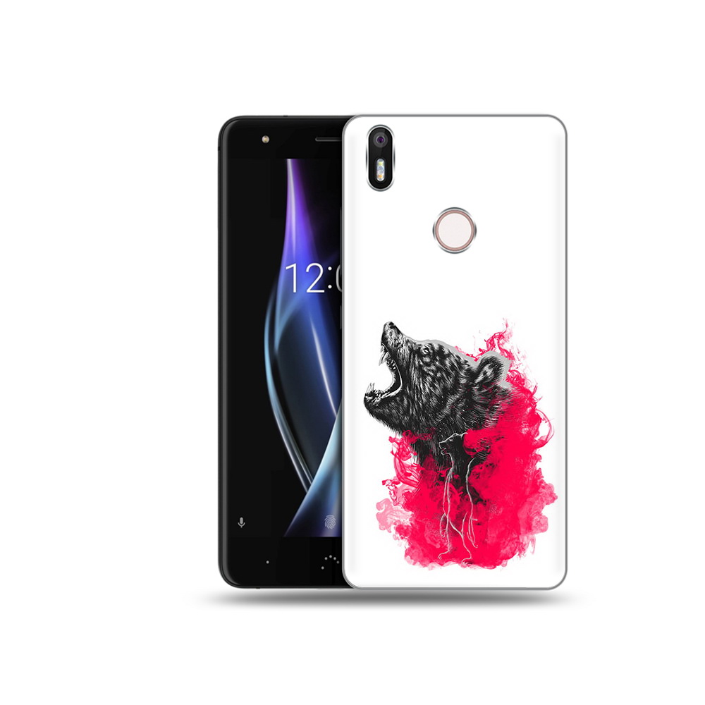 

Чехол MyPads Tocco для BQ Aquaris X медведь в дымке, Прозрачный, Tocco