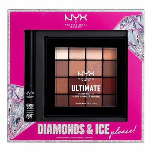 фото Набор nyx professional makeup лайнер 01 black 2 мл+тени для век 03 warm neutrals 16х0,83 г