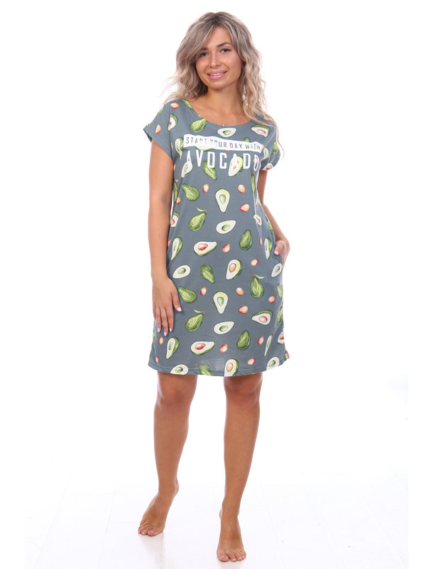 

Туника женская New Life jersey 220-001х хаки 52 RU, 220-001х