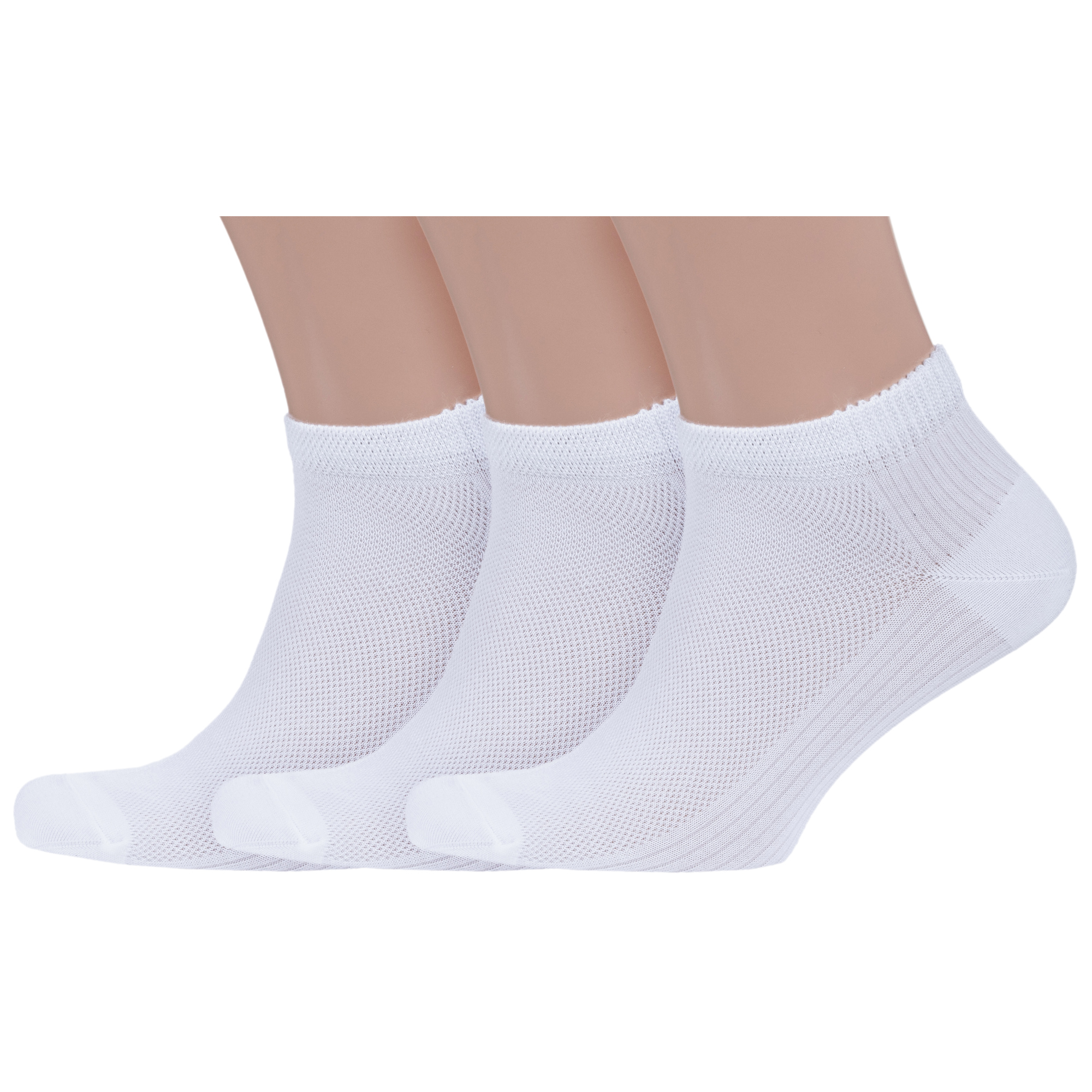Комплект носков мужских Grinston socks 3-15D10 белых 27