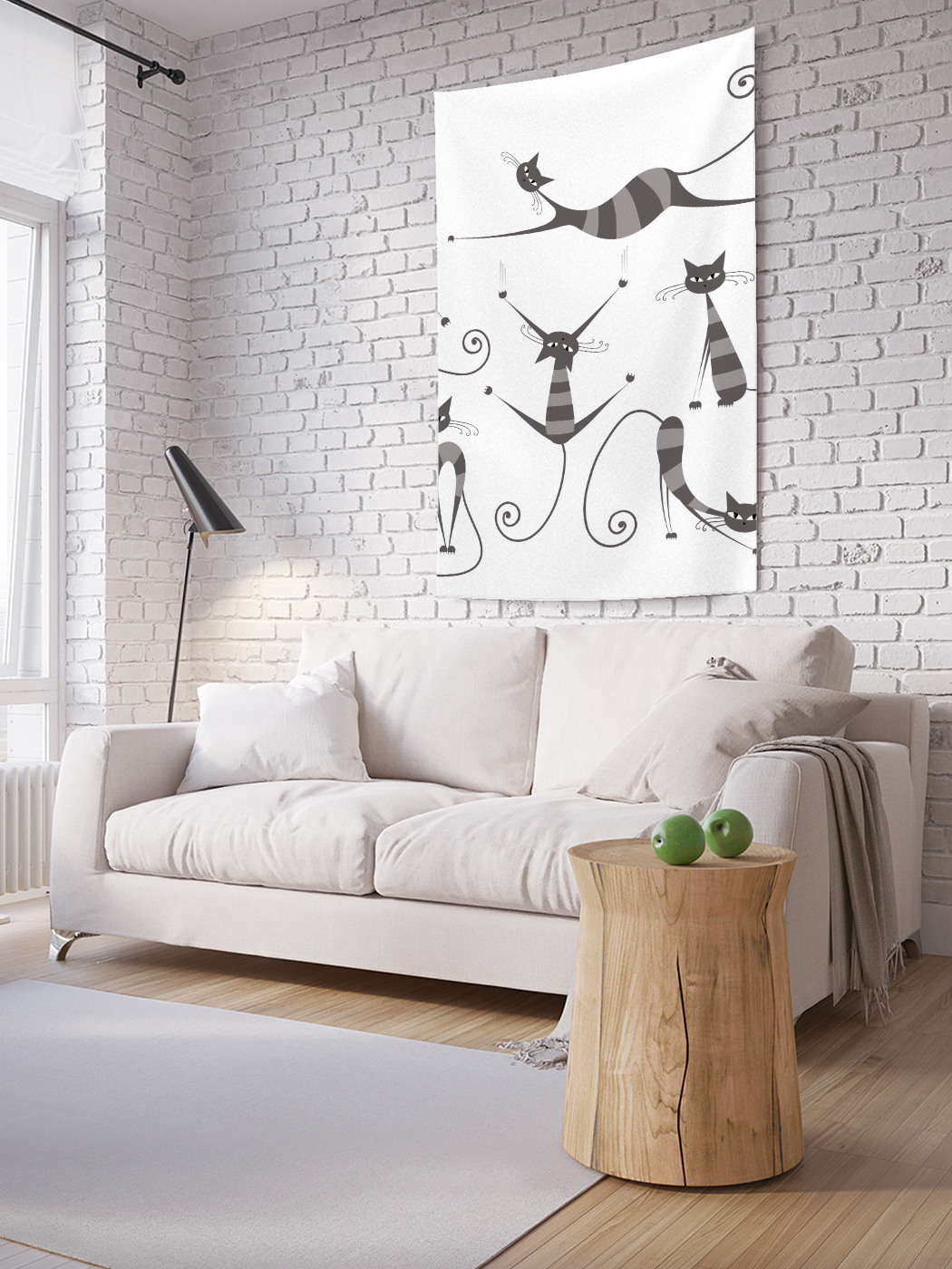 

Вертикальное фотопанно на стену JoyArty Полосатые коты 150x200 см, Полосатые коты