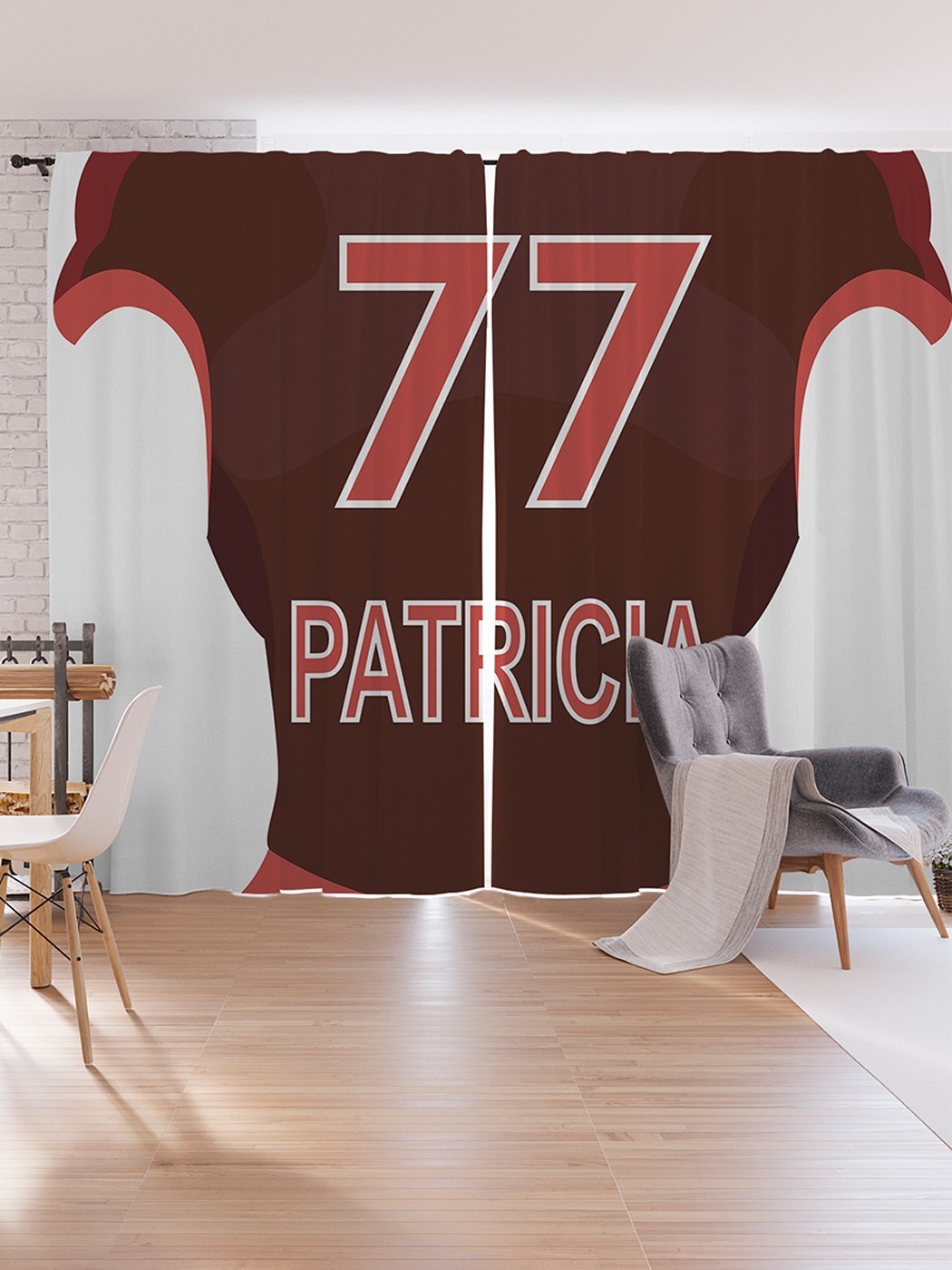фото Шторы под лён joyarty "футболка патриция 77", серия oxford delux, 340х265 см
