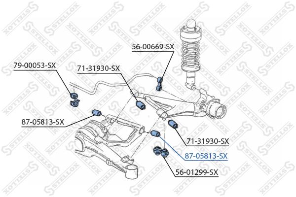 

Сайлентблок Stellox 8705813SX