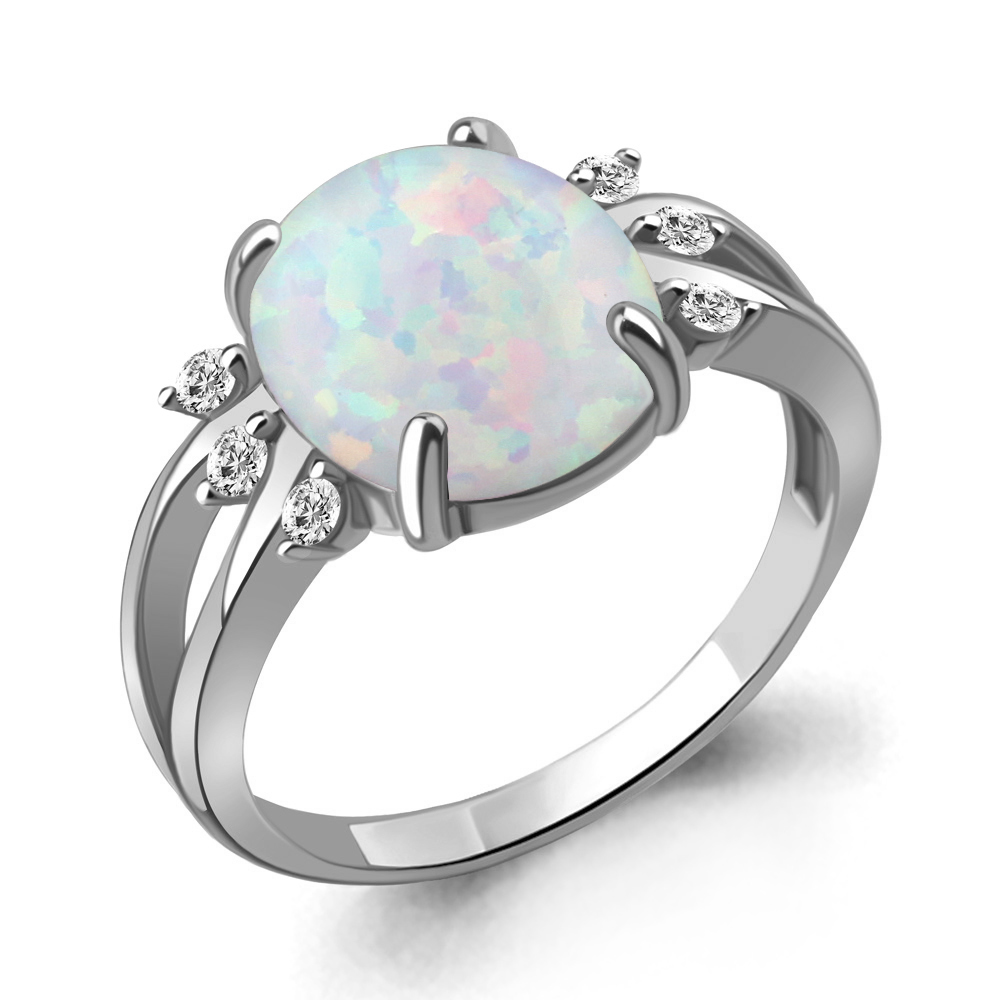 

Кольцо из серебра с фианитом Aquamarine Aquamarine 6577298А_925_р р, 6577298А_925_р