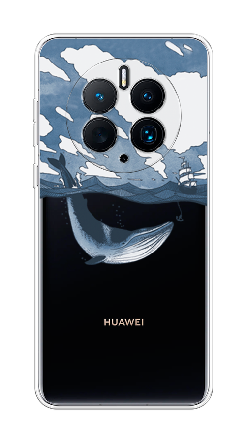 

Чехол на Huawei Mate 50 Pro "Большой кит", Синий, 6109950-1