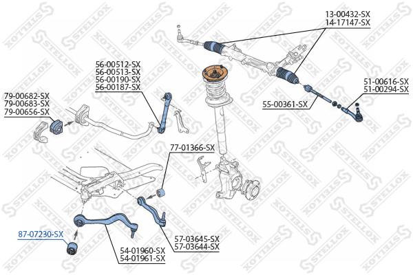 

Сайлентблок Stellox 8707230SX